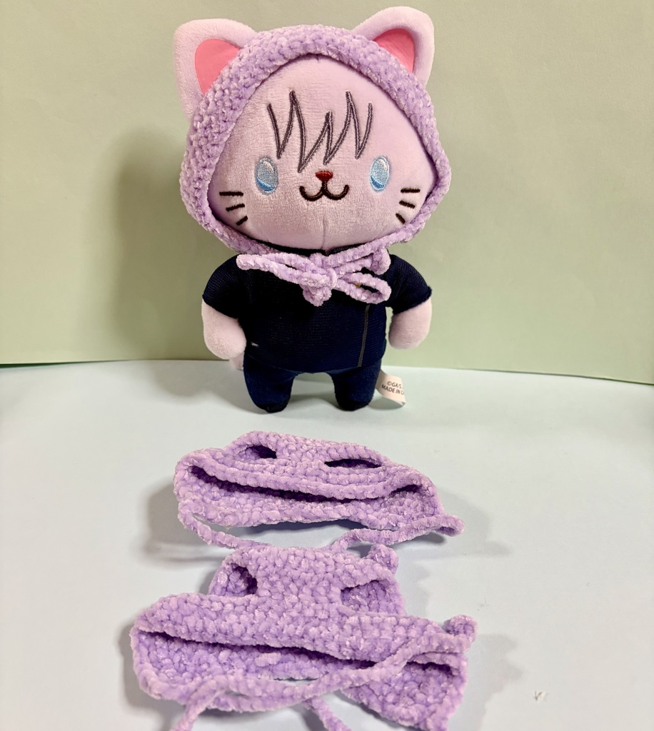 ピケ風ほっかむり（紫）