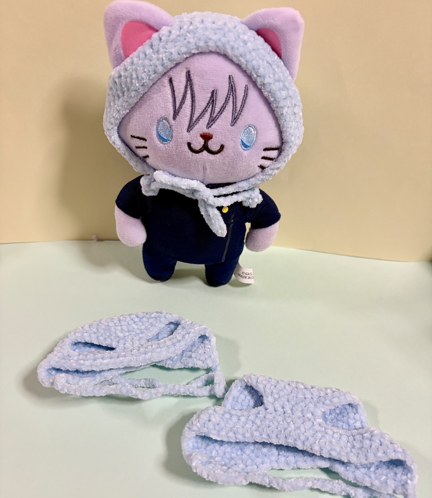 ピケ風ほっかむり（水色）