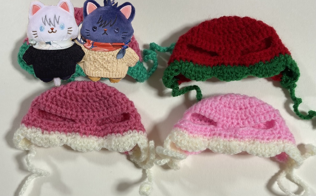 10センチwithcat用いちごほっかむり