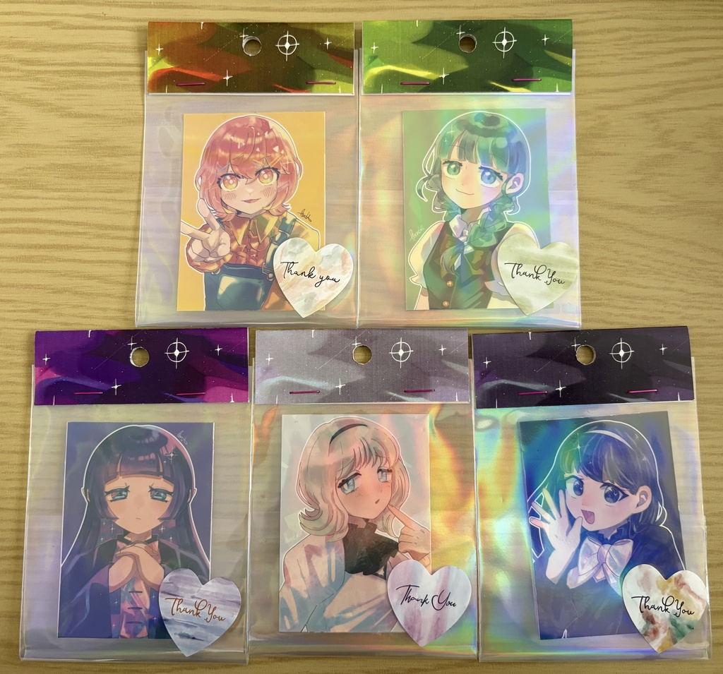 虹活ステッカーセット💛💚💜‎🤍🖤