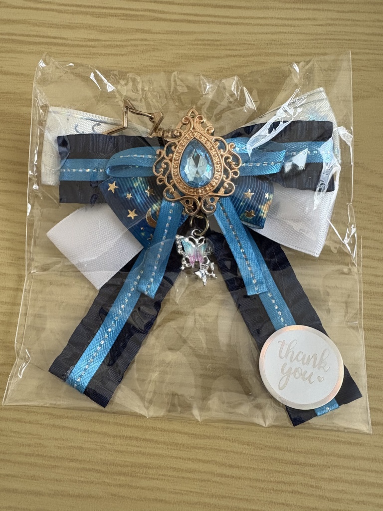 [値下げ品][一点物]虹活リボンチャーム💙