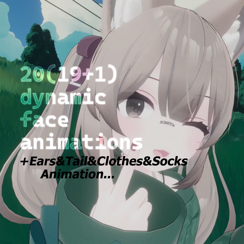 カリン(Karin)19+1 animations pack (Face.Ear.Tail.Clothes.Socks)