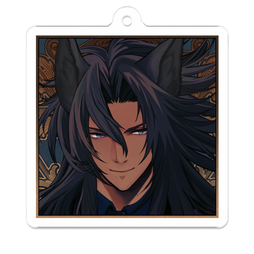 黒犬公爵アクリルキーホルダー - 50 x 50 (mm)