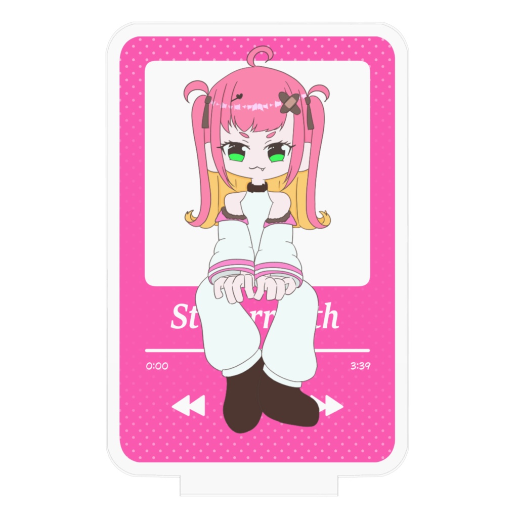 ぱくちゃん プレイリスト風アクリルスタンド(背景白)