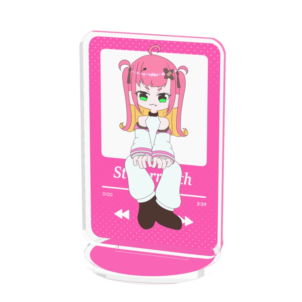 ぱくちゃん プレイリスト風アクリルスタンド(背景白)