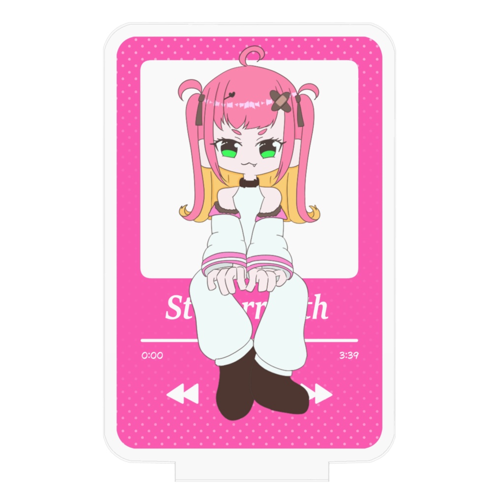 ぱくちゃん プレイリスト風アクリルスタンド(背景透明)