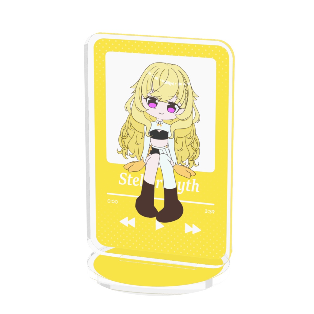 よみちゃん プレイリスト風アクリルスタンド(背景透明)