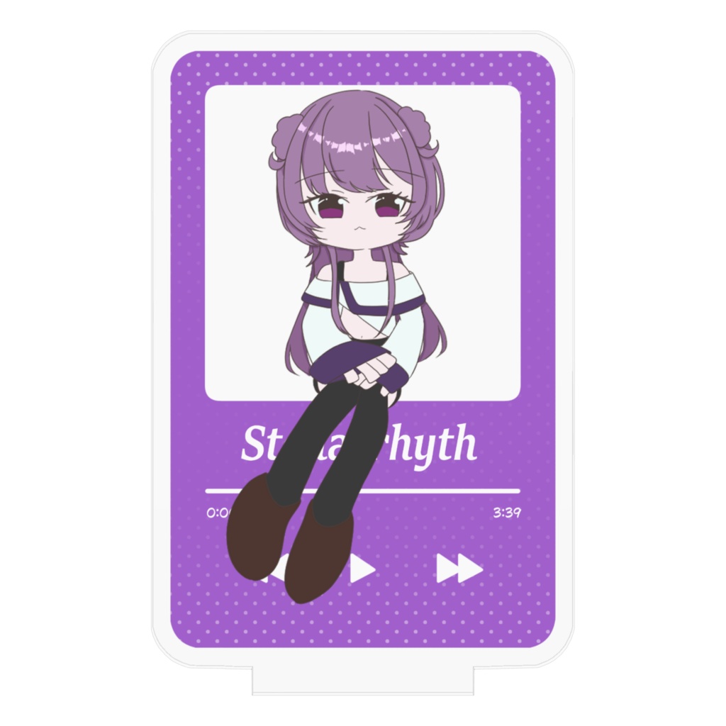 もくちゃん プレイリスト風アクリルスタンド(背景白)