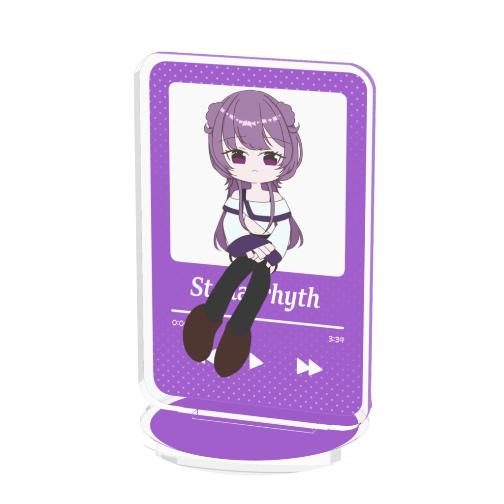 もくちゃん プレイリスト風アクリルスタンド(背景透明)