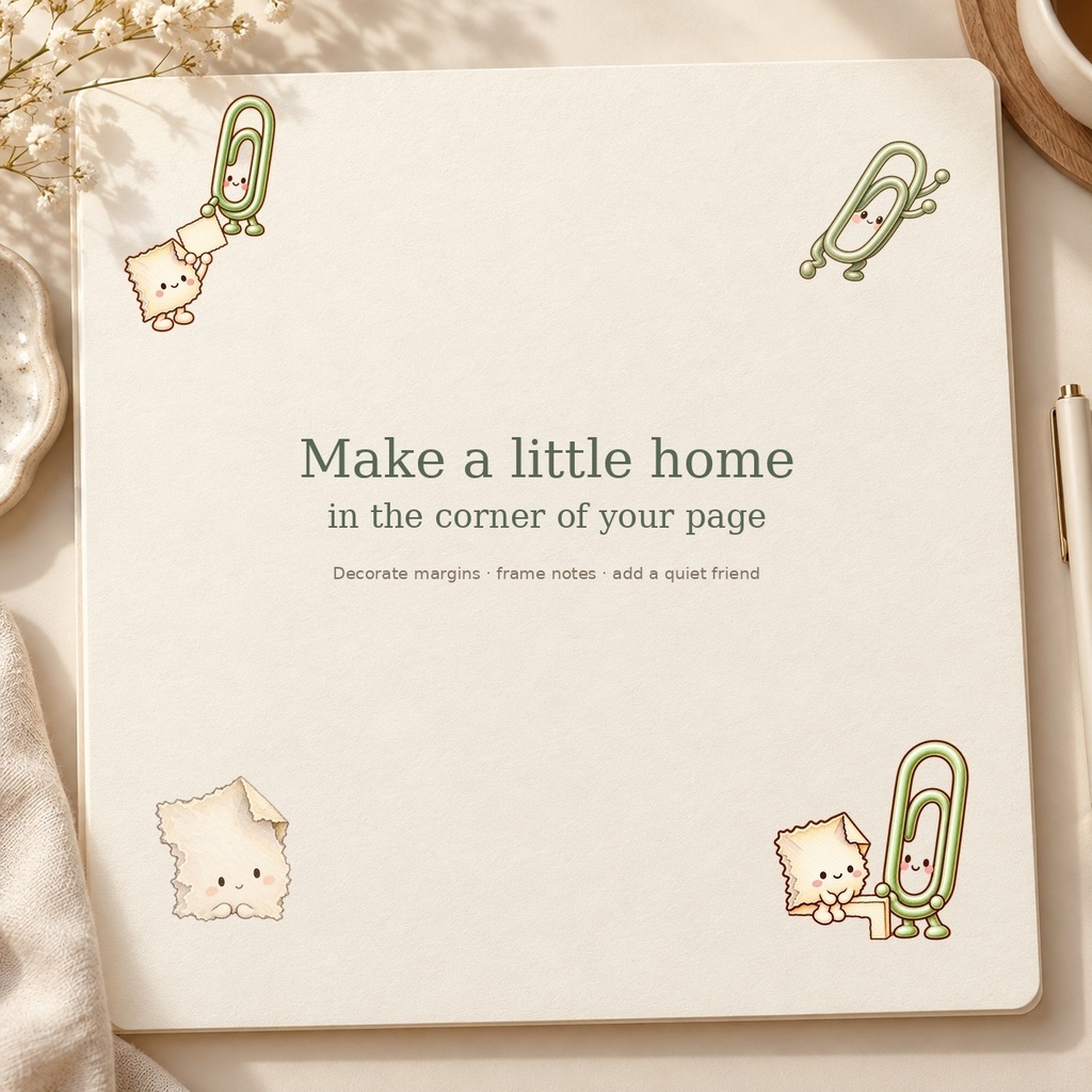 すみっこの補修係|Little Corner Menders|48枚・透過PNGデジタルステッカー|Goodnotes対応