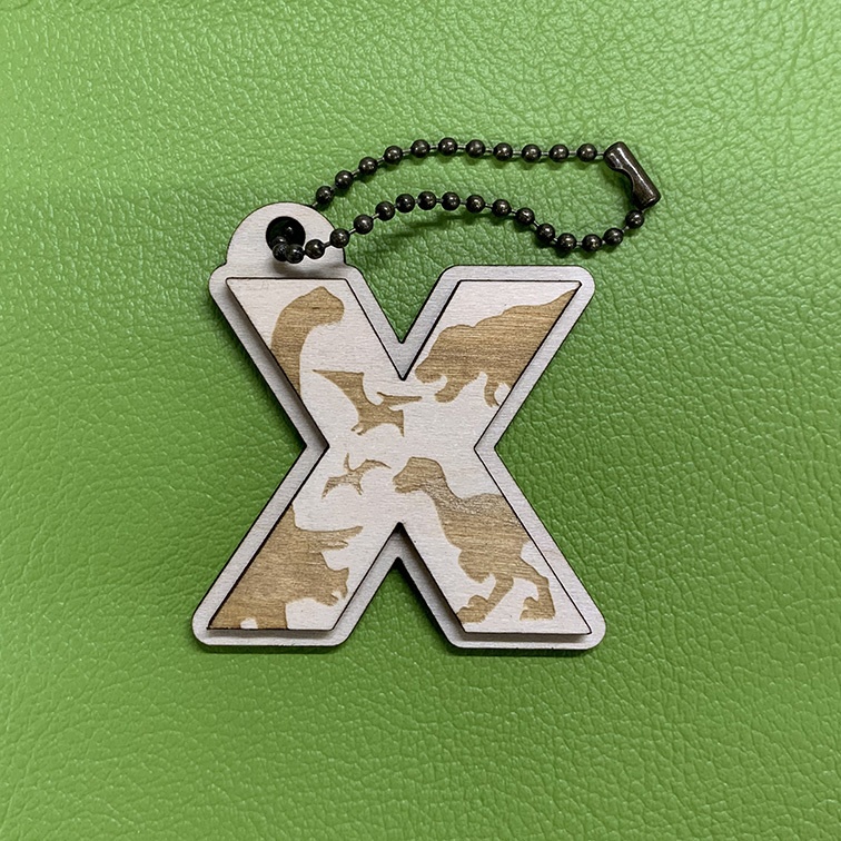 【木製】恐竜シルエットキーホルダー