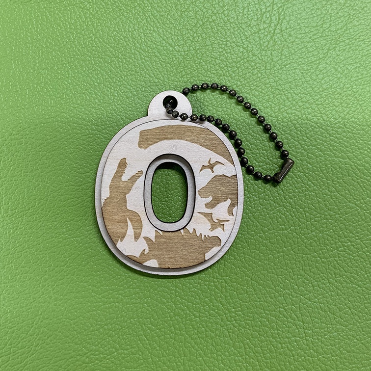 【木製】恐竜シルエットキーホルダー