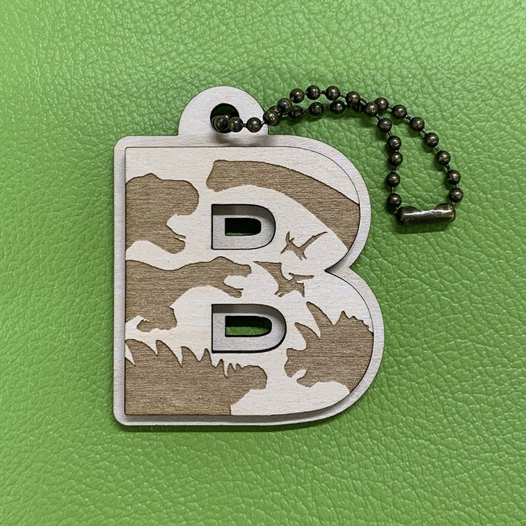 【木製】恐竜シルエットキーホルダー