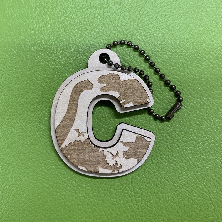 【木製】恐竜シルエットキーホルダー