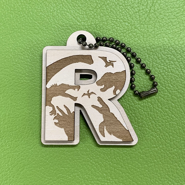 【木製】恐竜シルエットキーホルダー