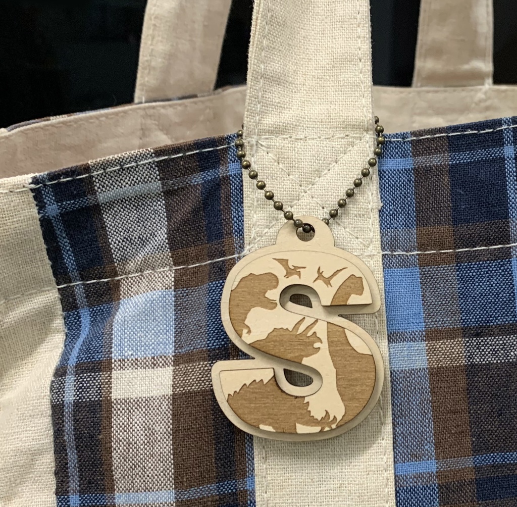【木製】恐竜シルエットキーホルダー