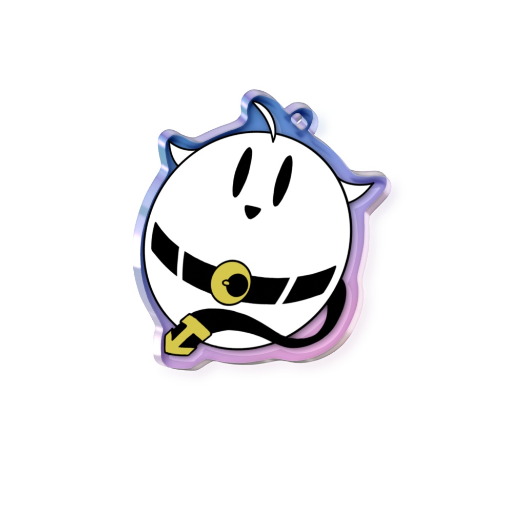 白い球体のオーロラアクキー