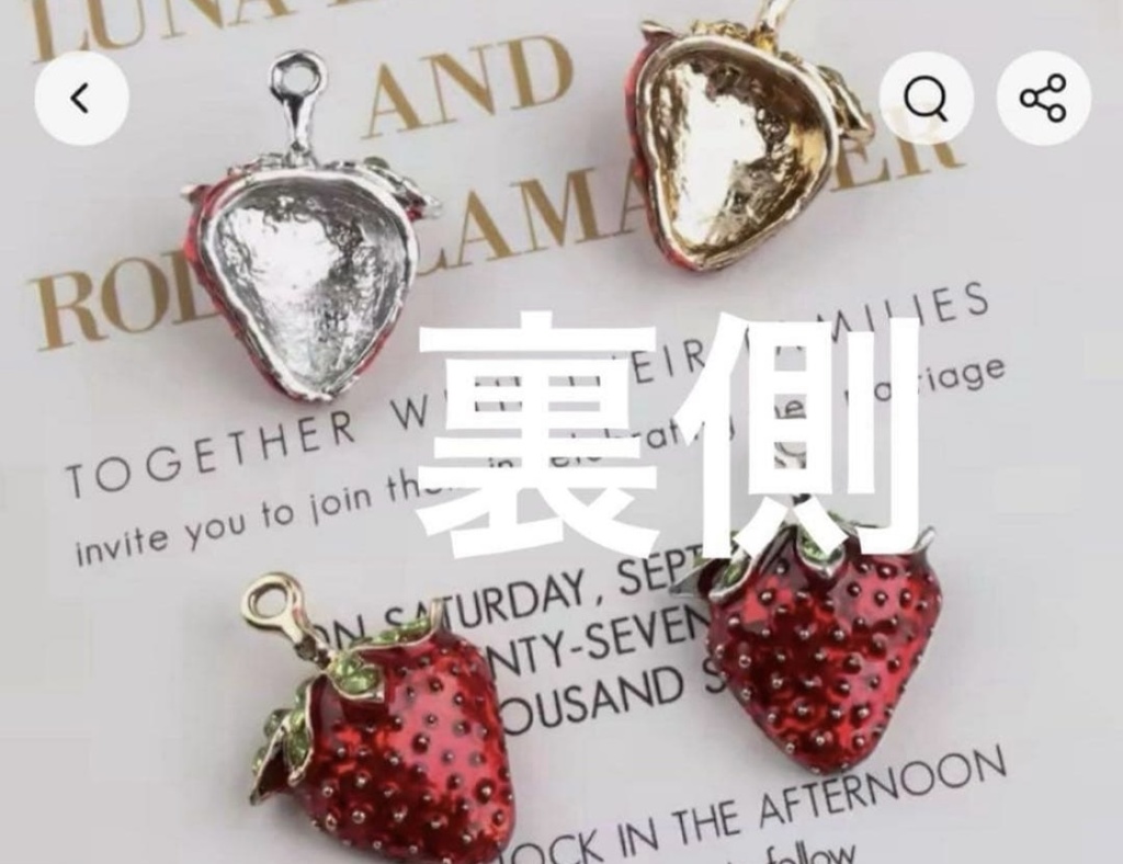 いちご♡リボンネックレス 量産型 地雷 ゴスロリ ロリータ 天使界隈