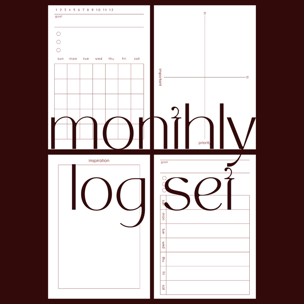 monthly log set｜マンスリーログセット