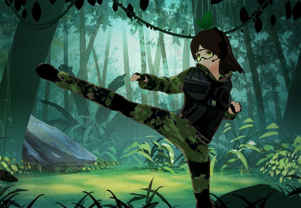 【VRoid】迷彩服 (Military camouflage)