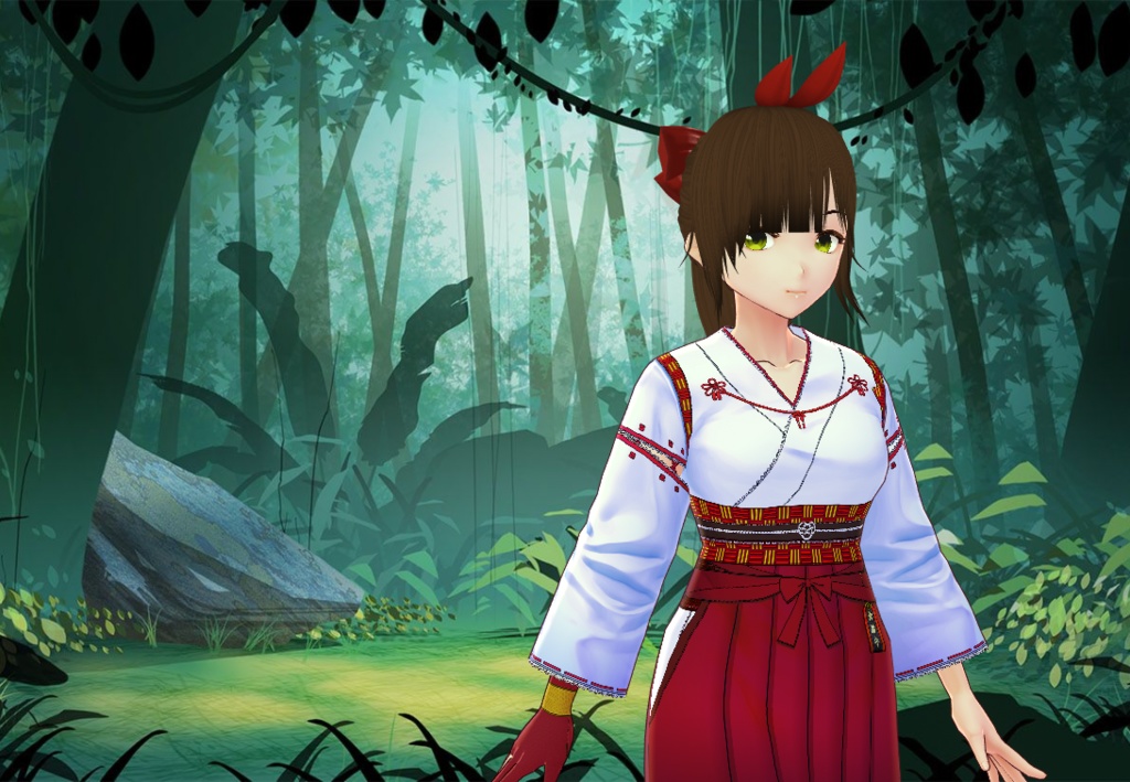 【VROID】女性用髪型のプリセット1794|ポニーテールリボン (Women hair preset 1794) | Vroid Studio Beta 0.14