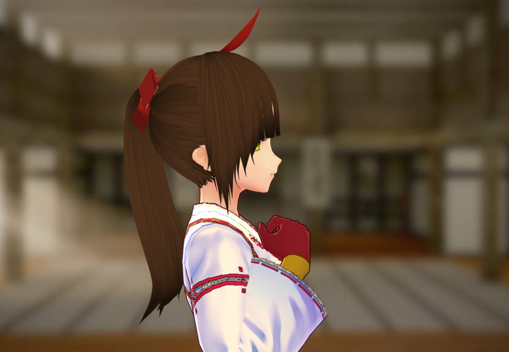 【VROID】女性用髪型のプリセット1794|ポニーテールリボン (Women hair preset 1794) | Vroid Studio Beta 0.14