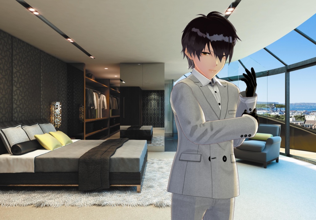 【VROID】男性用髪型のプリセット1895 | Oreo Cheesecake (Men hair preset 1895) | Vroid Studio Official & Beta OK