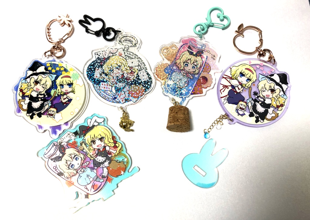 魔理沙&アリスアクリルキーホルダー