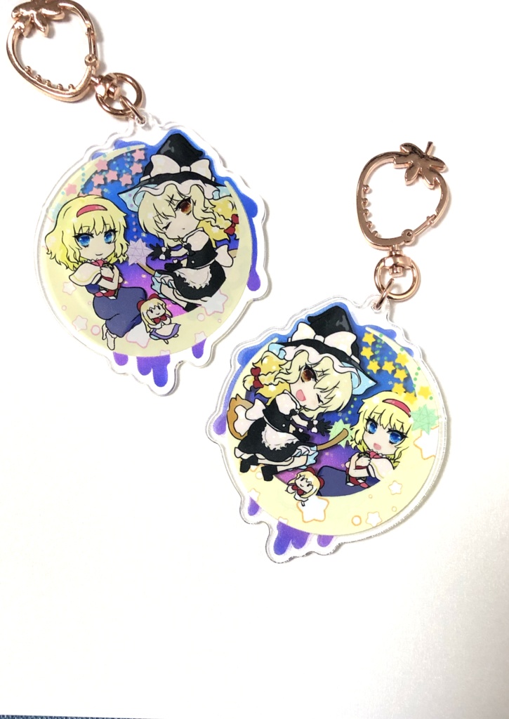 魔理沙&アリスアクリルキーホルダー