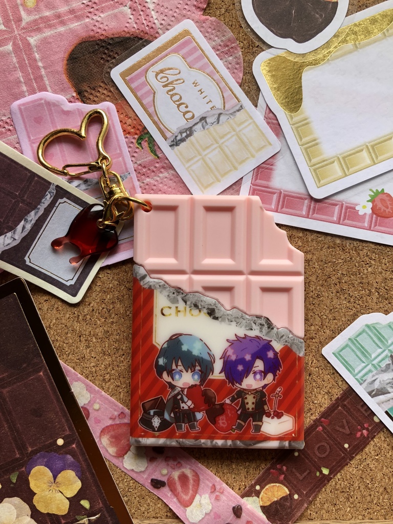 (再販)板チョコラバーキーホルダー