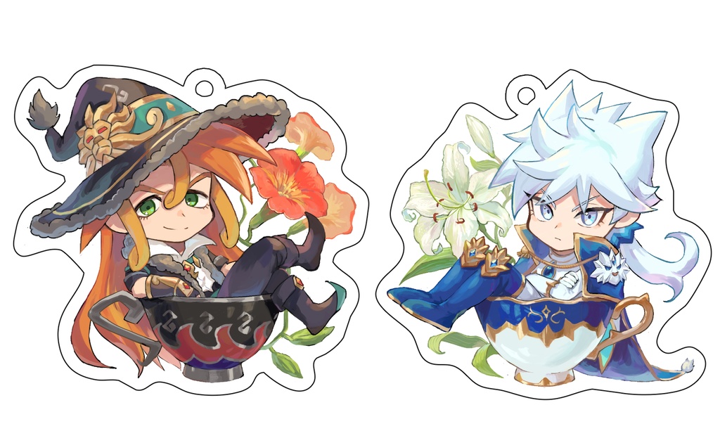 ティーカップアクリルキーホルダー