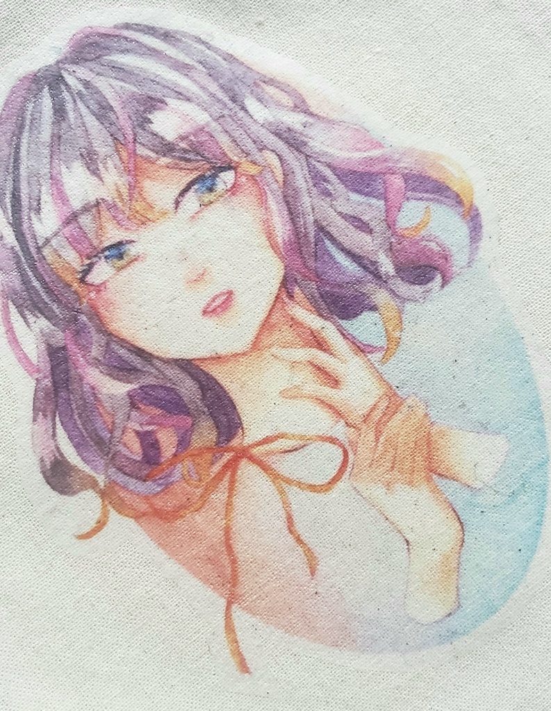 【終了】透明水彩 巾着ポーチ