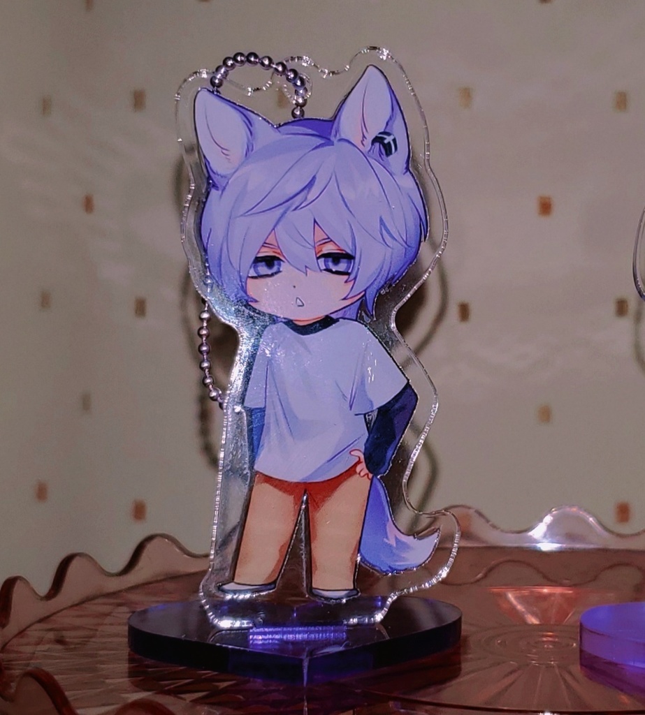 けもみみアクリルキーホルダー台座付