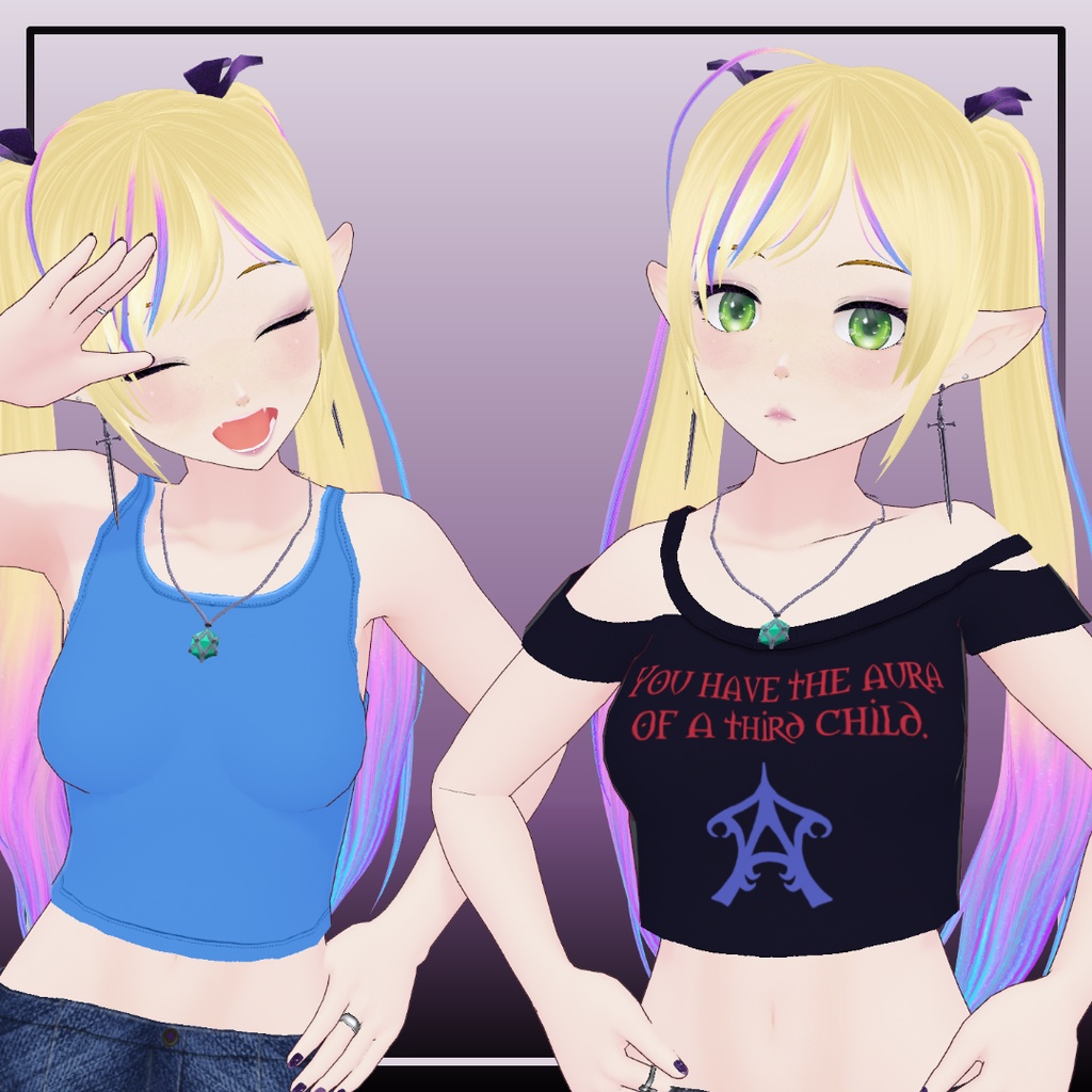 Girls of BG3 Crop Top Tee Set