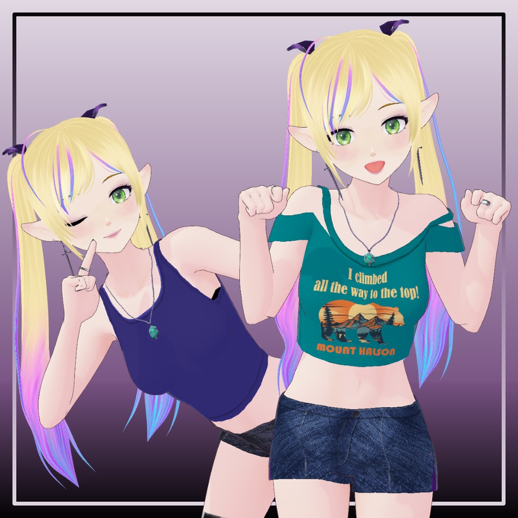 VROID Boys of BG3 Crop Top Tee Set