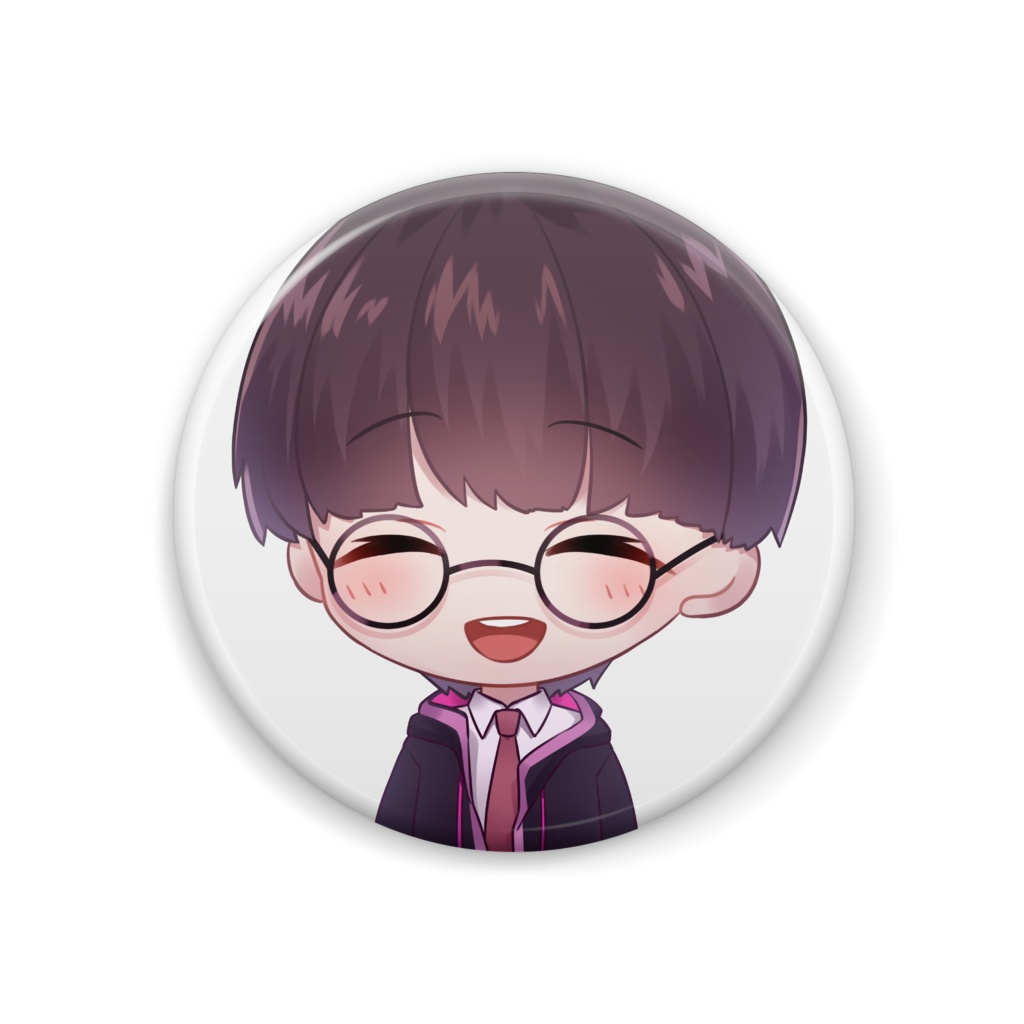 『アクツの部屋』缶バッジver.1【笑い顔】