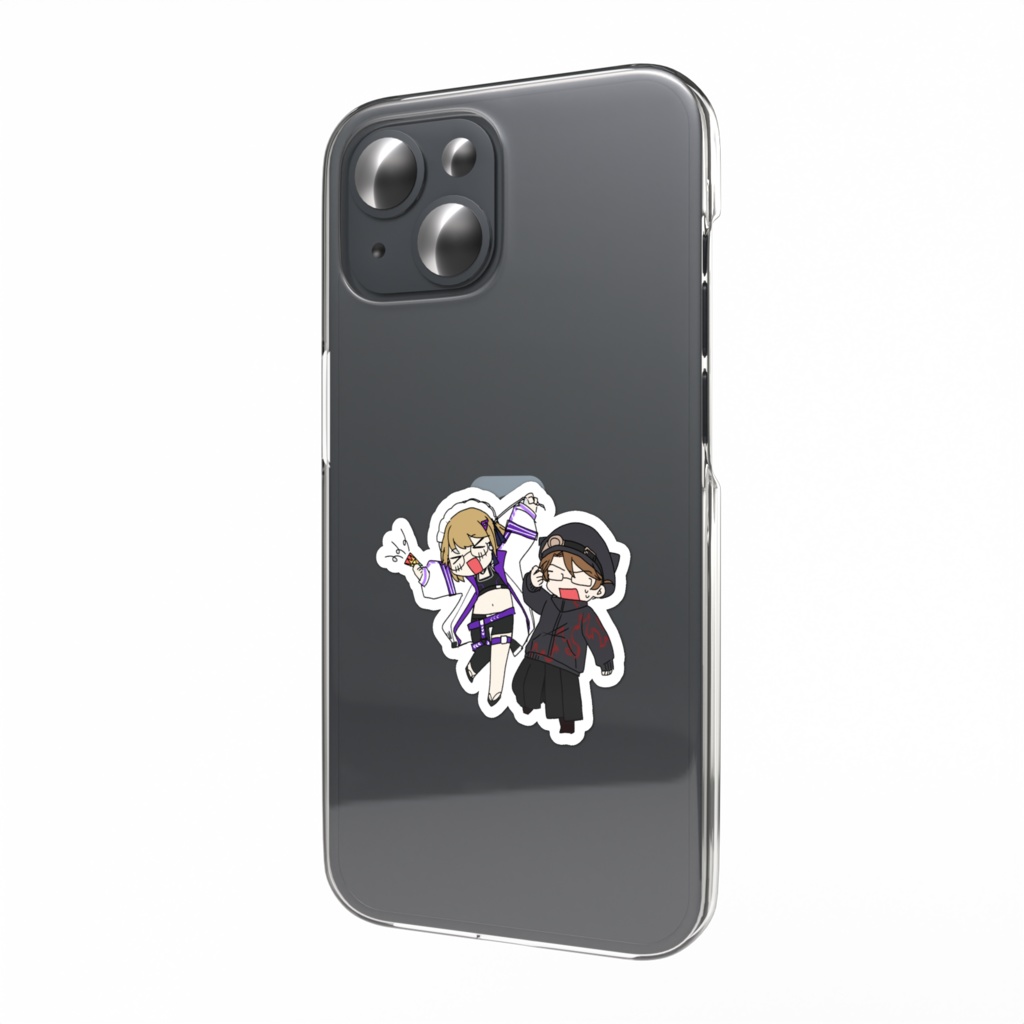 ミニキャラスマホステッカー