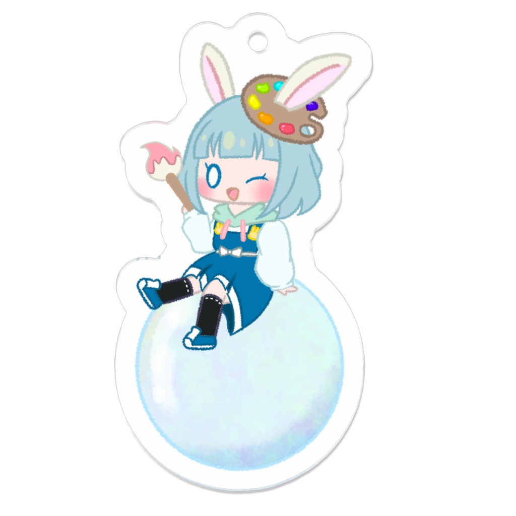 水色うさぎとシャボン玉🫧