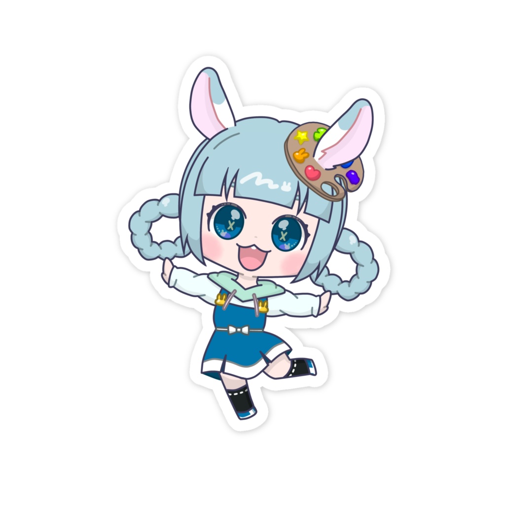 ぴょんなつ🐰🎨ちびきゃらスマホステッカー