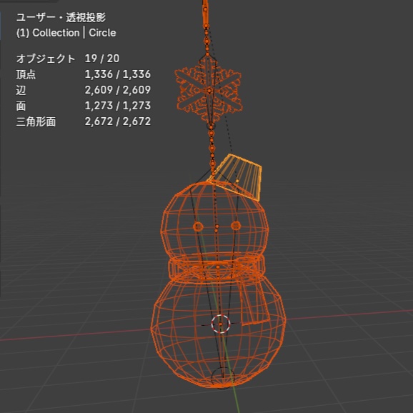 【Free_無料】雪だるまのピアス