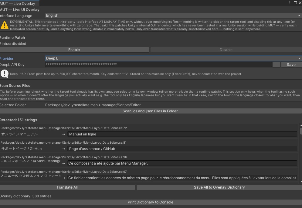 無料版 ! - MUT – Unity & VRChat Asset Translator ## あらゆる言語 → 日本語 | Japanese → Any language