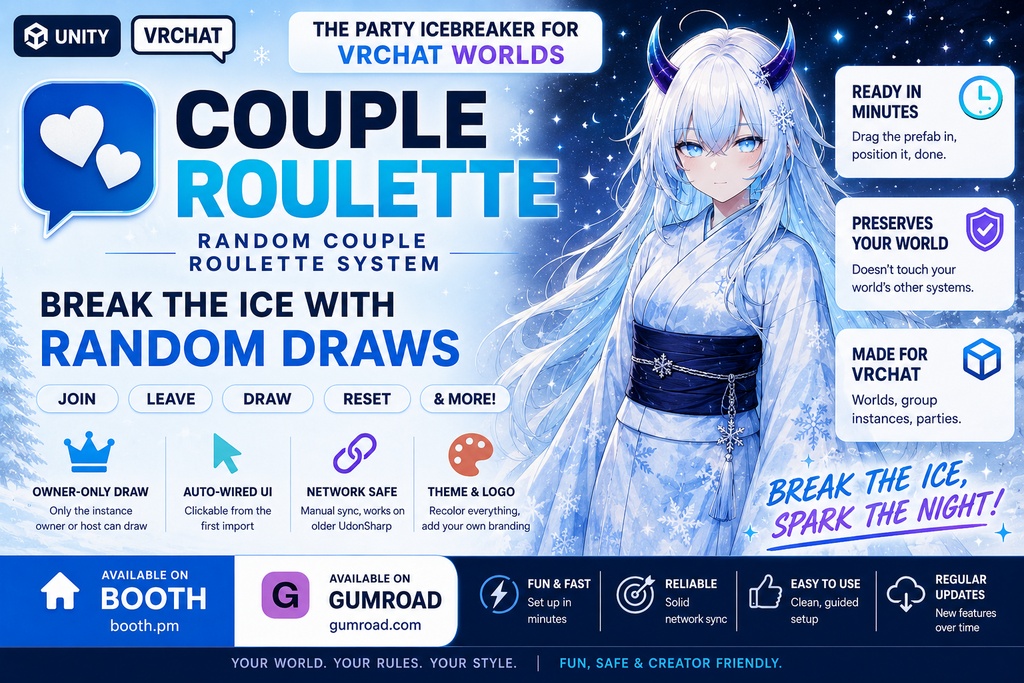 無料版 !  - カップルルーレット - Couple Roulette - Unity VRCHAT