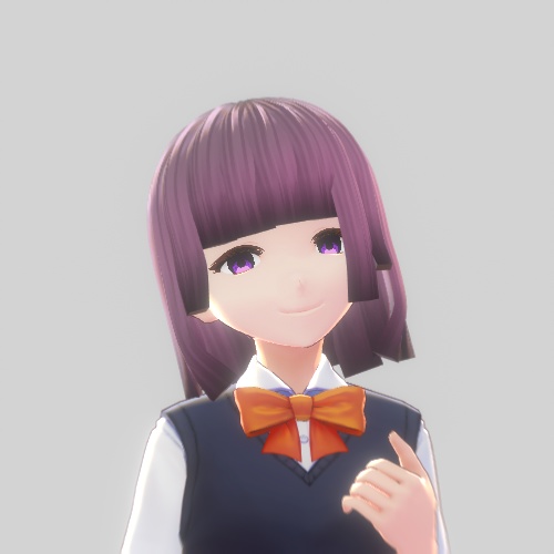【Ver0.X-Vroid用】ぱっつん系ヘアプリセット【無料】
