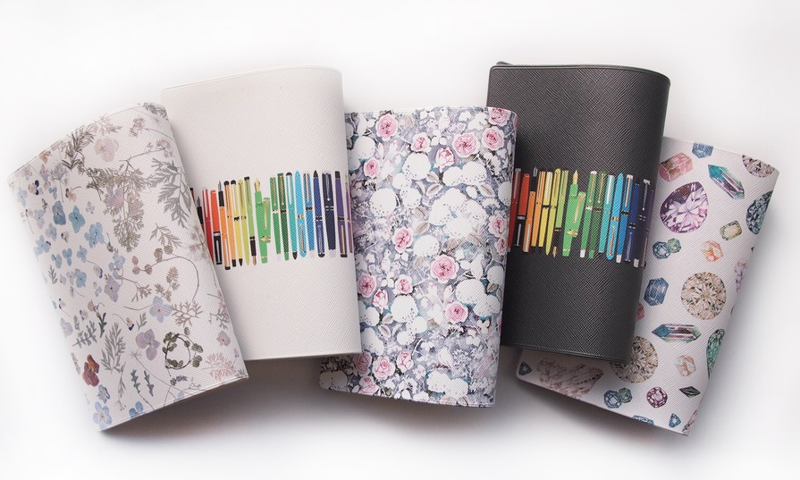 万年筆イラストブックカバー