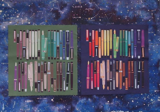 2019 万年筆柄・万年筆イラストマルチクロス