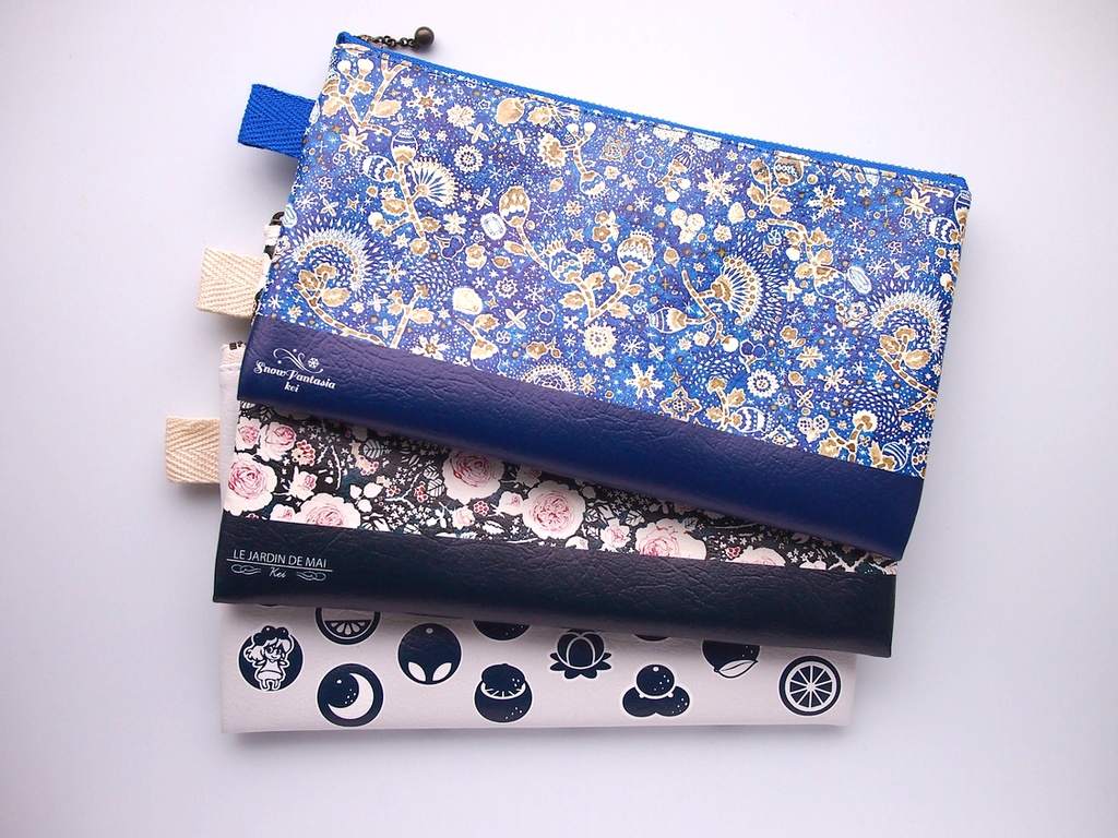 2020SS/万年筆イラスト図案・ななみかん・平ポーチ