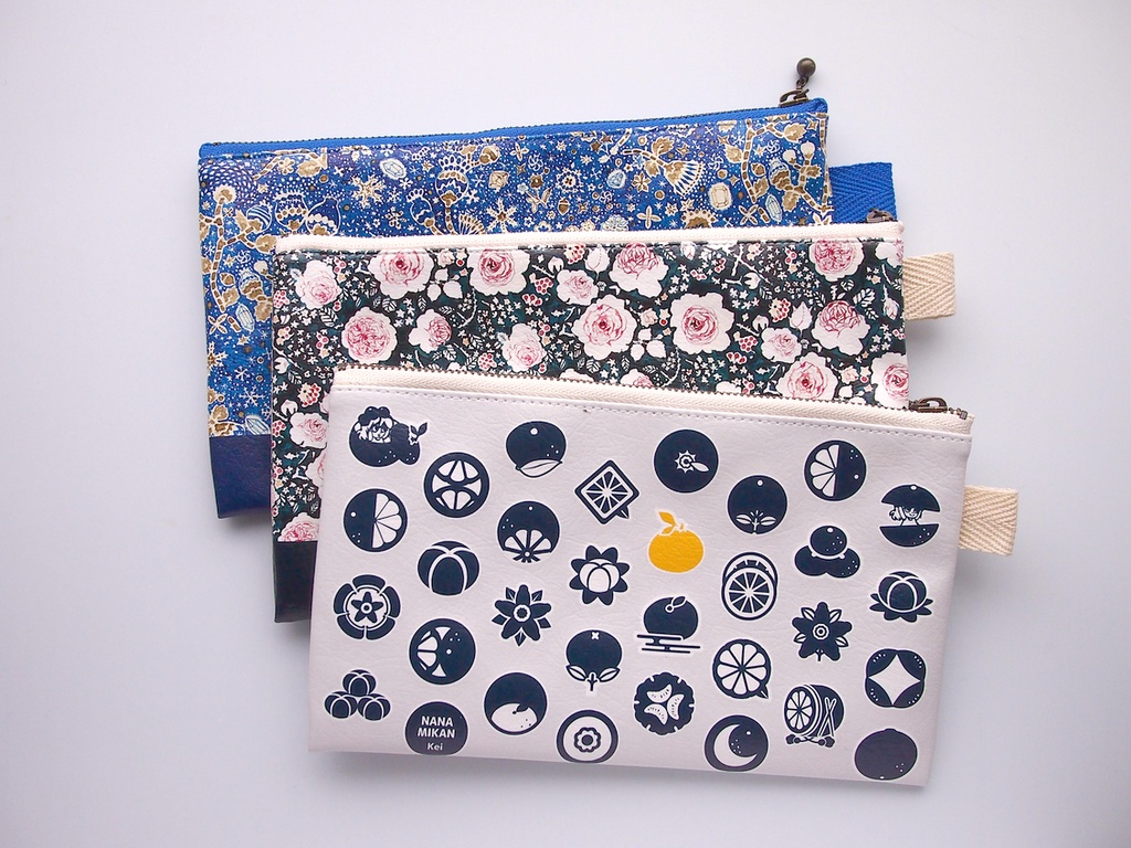 2020SS/万年筆イラスト図案・ななみかん・平ポーチ