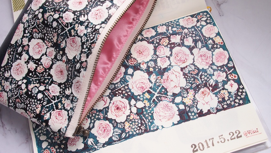 2021 SS/万年筆イラスト図案 フラットポーチ