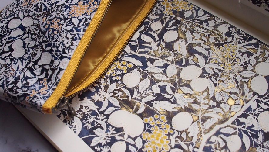 2021 SS/万年筆イラスト図案 フラットポーチ