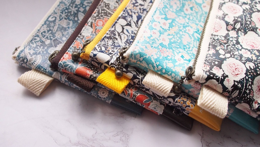 2021 SS/万年筆イラスト図案 フラットポーチ